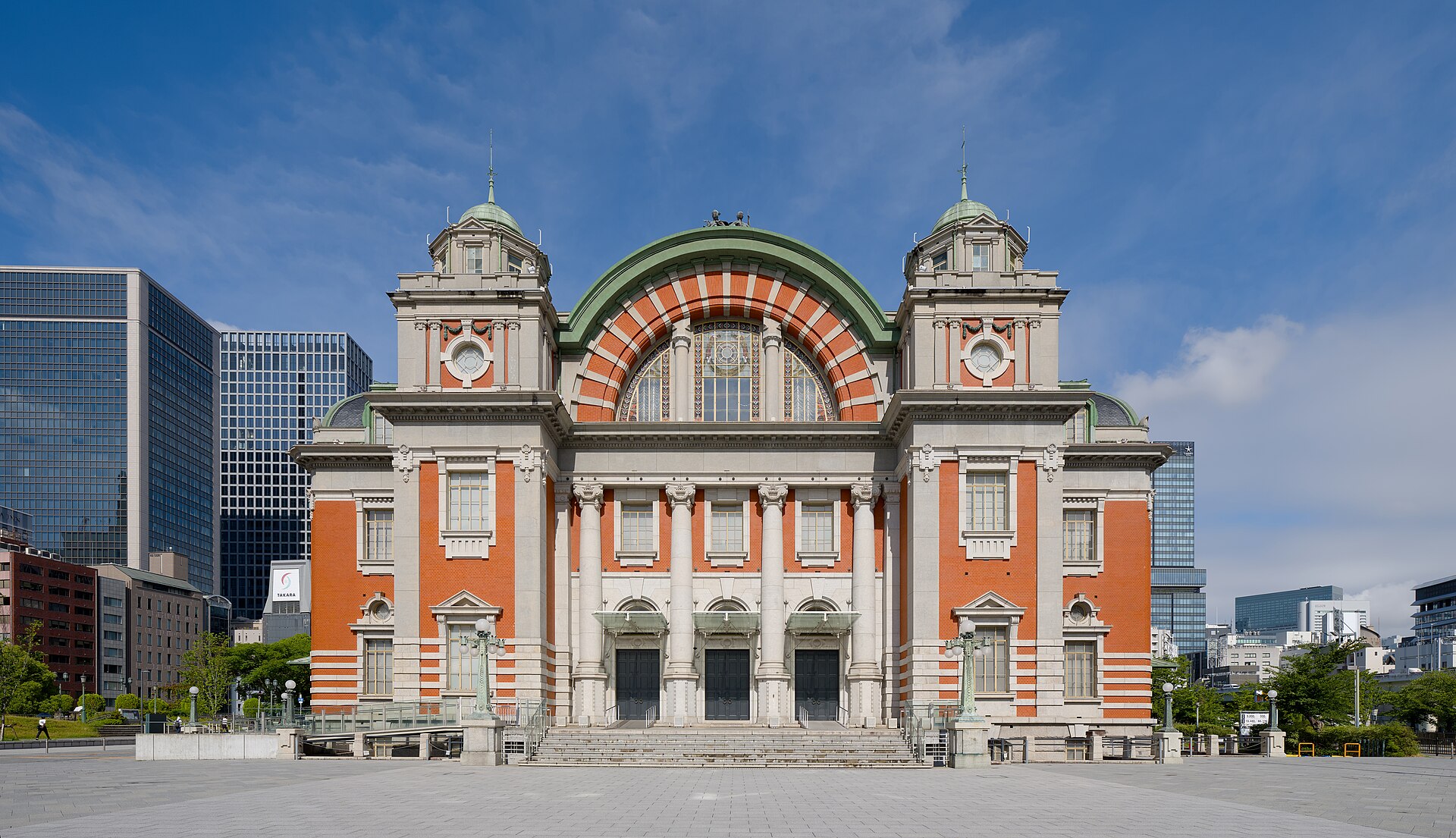 La Central Public Hall de Osaka, edificio de ladrillo en la isla de Nakanoshima